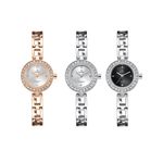 [TANDY] Women's Diamond Metal Wristwatch DIA-4043 – Real Diamond Accents, Classic Roman Indexes, Elegant & Timeless Design